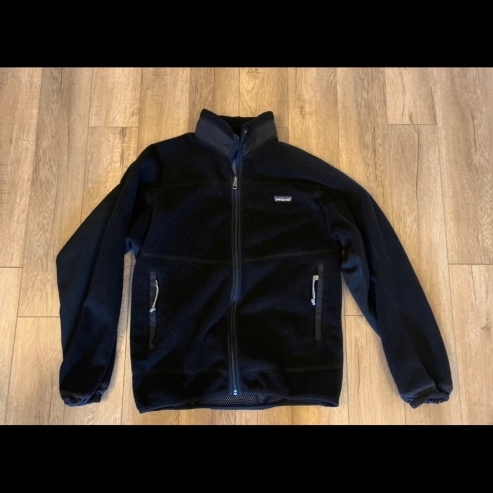 Mens Patagonia Fleece Jacket Black Size Medium M